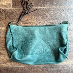 Teal Leather Women's Clutch